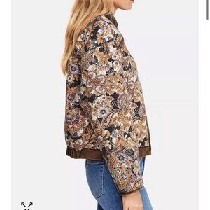 Free People Multicolor Paisley Bomber Jacket
